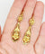 Boucles d'oreilles Dormeuses antique XXL or jaune fleurs finement ciselés (circa 1900) 58 Facettes A05468