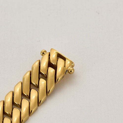 Bracelet Bracelet composé d'une maille gourmette en or jaune 58 Facettes MON0922