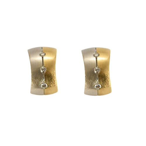 Boucles d'oreilles Boucles d'oreilles en Or jaune & blanc 18k 58 Facettes PRG1930