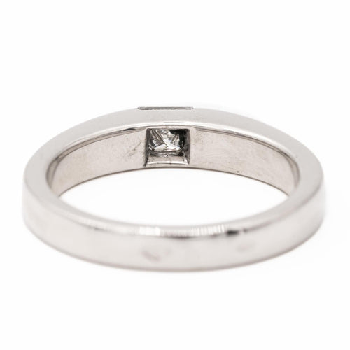 Bague 49 Cartier Bague Solitaire Tank Or blanc Diamant 58 Facettes 2308539CN