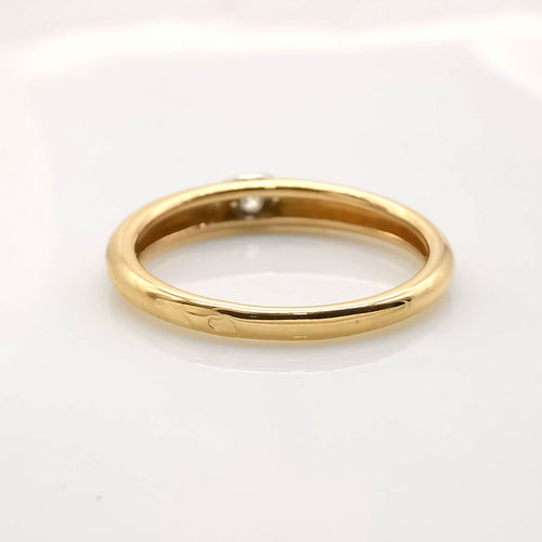 Bague 53 Bague solitaire en or jaune diamant 58 Facettes