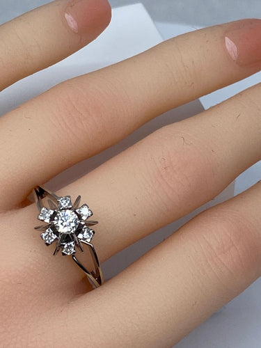 Bague 59 Bague Margueritte en Or blanc & Diamants 58 Facettes