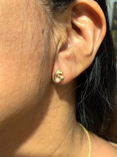 BOUCLES D'OREILLES PERLES ET DIAMANTS 58 Facettes 095311