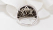 Bague 54 Bague Jonc en or blanc et diamants 58 Facettes 28890