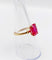 Bague 54.5 Bague cocktail Art Déco or jaune, rubis synthétique 58 Facettes A06308