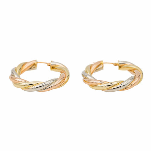 Boucles d'oreilles Boucles d'oreilles Créoles Or jaune, Or blanc, Or rose 58 Facettes 3683057CN