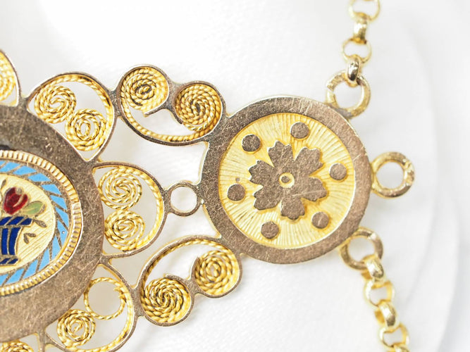 Collier Collier Napoléon III en or jaune et émail 58 Facettes 28964