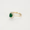 Bague 55 Bague Marguerite Or Blanc Emeraude Diamants 58 Facettes
