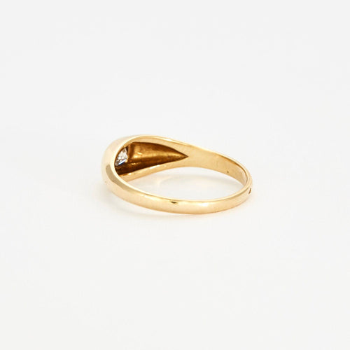Bague 51 Bague Jonc Anglais Diamant Or Jaune 58 Facettes