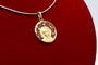 Pendentif Grande médaille vierge or jaune et diamants 58 Facettes 250163
