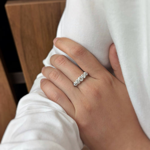 Bague 57 Bague - Platine & Diamants 58 Facettes 250190R