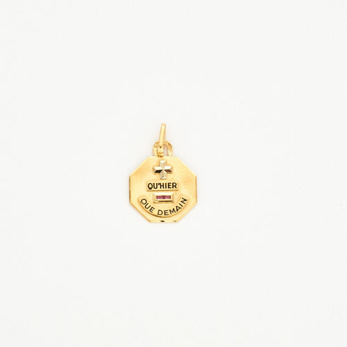 Pendentif Augis-Médaille d'amour hexagonale 58 Facettes