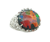 Bague 53.5 Bague opale noire d'Australie 4.74 cts, mine de Lightning Ridge 58 Facettes 248799