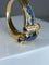 Bague 56 KORLOFF - bague saphirs, diamants, émail bleu 58 Facettes
