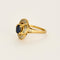 Bague 63 Bague marquise or jaune, saphir et diamants 58 Facettes 240486