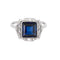 Bague 55.5 Bague Art Déco or blanc, saphir et diamants 58 Facettes GU201