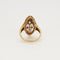 Bague 54 Bague marquise or jaune et blanc diamants 58 Facettes LMB-138