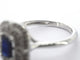 Bague 54 Bague design en or blanc avec un saphir et des diamants 58 Facettes 2348