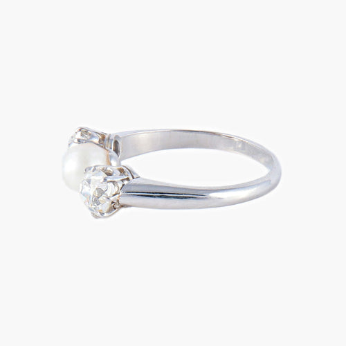 Bague 58 Bague Perle et Diamants 58 Facettes