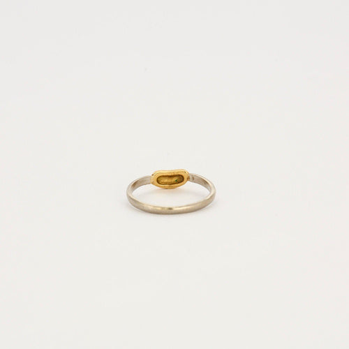 Bague Bague avec motif coeur en or jaune et platine 58 Facettes LP603/4
