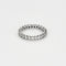 Bague 53 Alliance or blanc et diamants 58 Facettes ROM1135