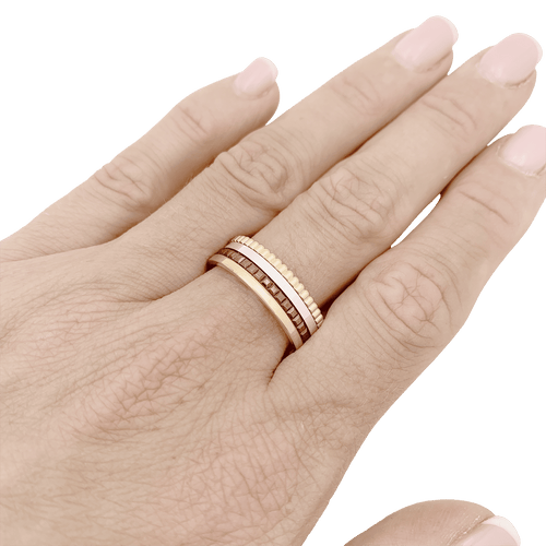 Bague 63 Bague Boucheron, "Quatre Classique Small",, en or rose, blanc et jaune. 58 Facettes 34764