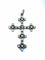 Croix en argent et pierres de lunes 58 Facettes AB542