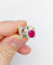 Bague 47 Bague chevalière art deco or blanc 18k et platine ornée d'un diamant taille rose et d'un rubis synthétique 58 Facettes A04973