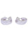 Boucles d'oreilles Créoles modernes or blanc 58 Facettes 091541