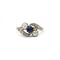 Bague 54 Bague or jaune platine saphir et diamants 58 Facettes 240306R