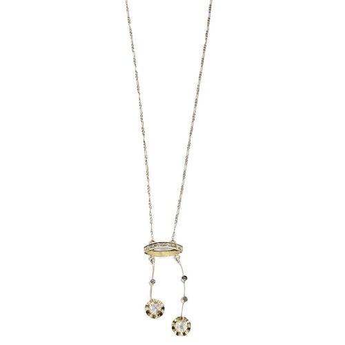 Collier Ravissant collier "Négligé" en or deux tons diamants 58 Facettes GU117