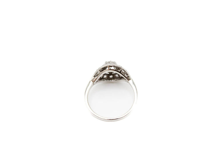 Bague 53 Bague or blanc,  diamants 58 Facettes 250258