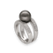 Bague 53 Bague en or gris 18K avec perle grise et 0,60 ct de diamants G-VS - Vers 2000 - Taille 53 58 Facettes FB10691