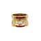 Bague 56 Bague Tank en or jaune, platine, diamants et rubis de synthèse 58 Facettes PER1647
