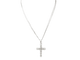 Collier collier croix vintage en or blanc et diamants 58 Facettes 32868
