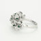Bague 54 Bague à décor d'hortensia or blanc et émeraudes 58 Facettes GU174