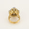 Bague 55,5 Importante bague en or jaune, or blanc, diamants et saphir de synthèse 58 Facettes BIA1089X2