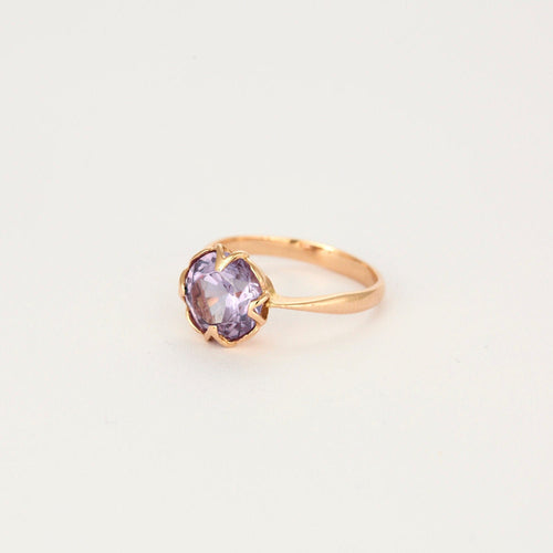 Bague 54 Bague or rose saphir Teal 58 Facettes LP211/14