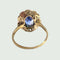 Bague 57 BAGUE DE STYLE ART DÉCO EN OR ET PLATINE AVEC DIAMANTS ET SYNTHÈSE AUSTRALIENNE 58 Facettes Q780A(857)