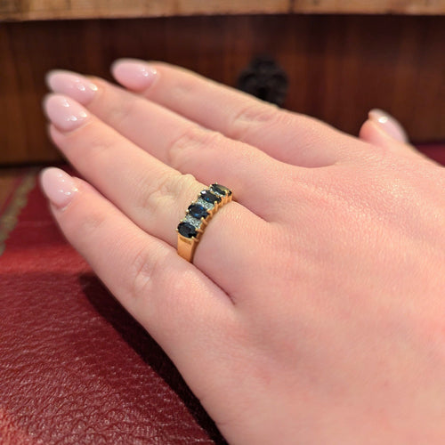 Bague 58 Bague or jaune saphirs diamants 58 Facettes 31238