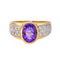 Bague 53 Bague Or jaune Améthyste, Diamant 58 Facettes 4578559RV