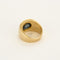 Bague 46 Bague chevalière en or jaune et saphir 58 Facettes MAN1695X3