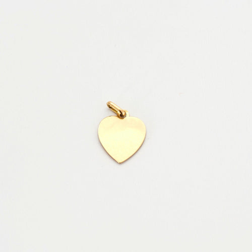 Pendentif AUGIS-Médaille d'amour cœur or jaune rubis 58 Facettes