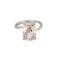 Bague 55,5 Bague cocktail or gris, quartz rose 58 Facettes COG0610