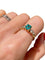 Bague 51.5 Bague vintage or jaune sertie d'une émeraude et de diamants 58 Facettes
