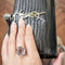 Bague Bague en or jaune 18 carats et amethyste naturelle - Taille EU61 58 Facettes CAE-RI-RD-YGAM