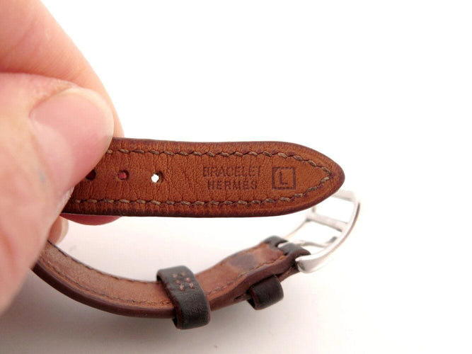 Montre montre HERMES cape cod pm cc1.210 23 mm double tour quartz acier + ecrin 58 Facettes 272560