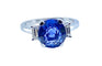Bague 54 Bague en or blanc, superbe saphir 3,58 carats Ceylan non chauffé 58 Facettes AB385