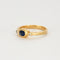 Bague 56 Bague jonc en or jaune, saphir et diamants 58 Facettes SPEV 13
