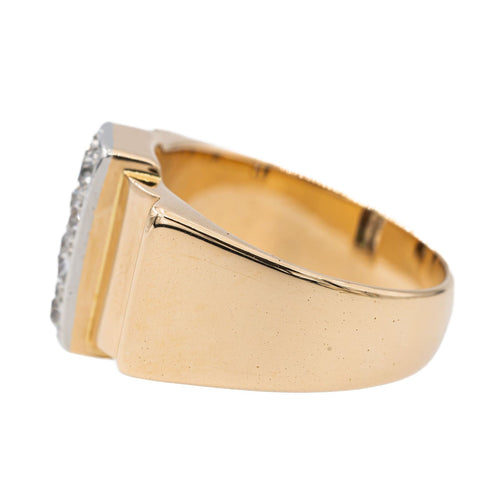 Bague 56.5 Bague Tank Or rose, Platine Diamant 58 Facettes 2850042CN
